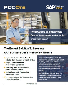PDC-One production module for SAP Business One